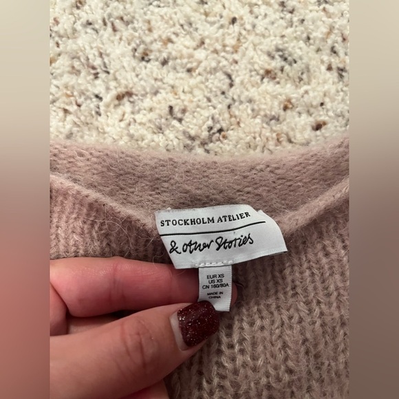 Nwot Other Stories Tan Wool Alpaca Blend Crew Neck Sweater Sz XS - Picture 8 of 8